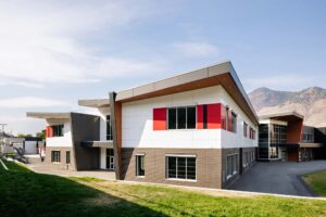 A 2-story secondary school made of brick